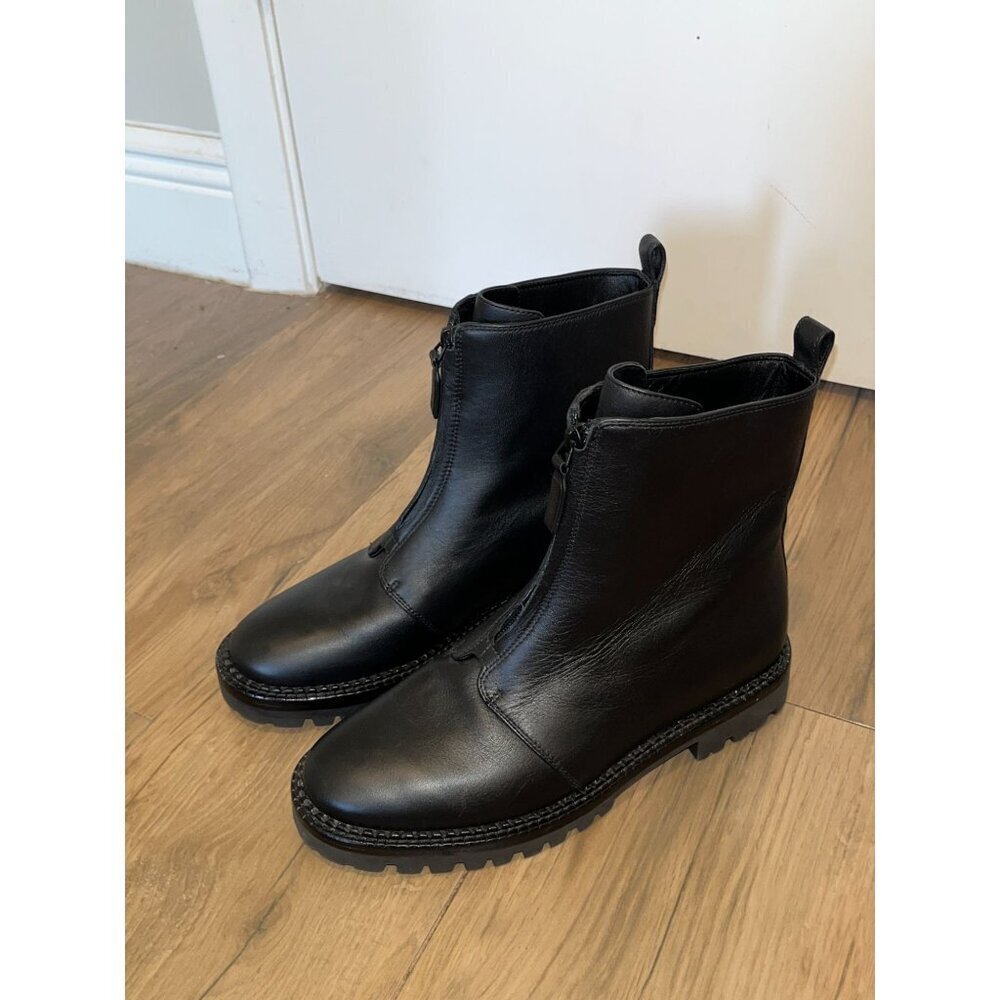 NEW!! Vince Cabria Water Resistant Front Zip Boot in Black Women's Size 7.5 - Picture 8 of 14